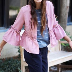 Pink bell sleeve blazer